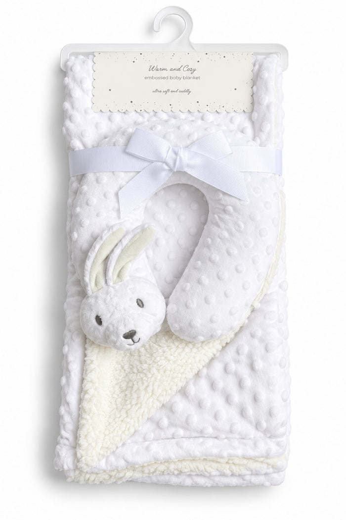 Plush Baby Blanket with Toy