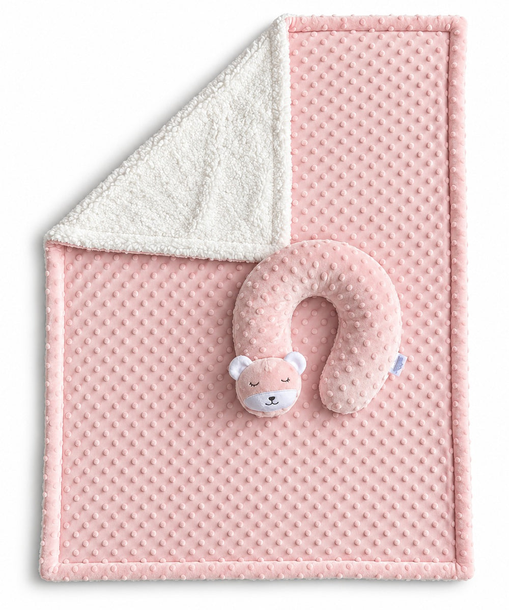 Plush Baby Blanket with Toy