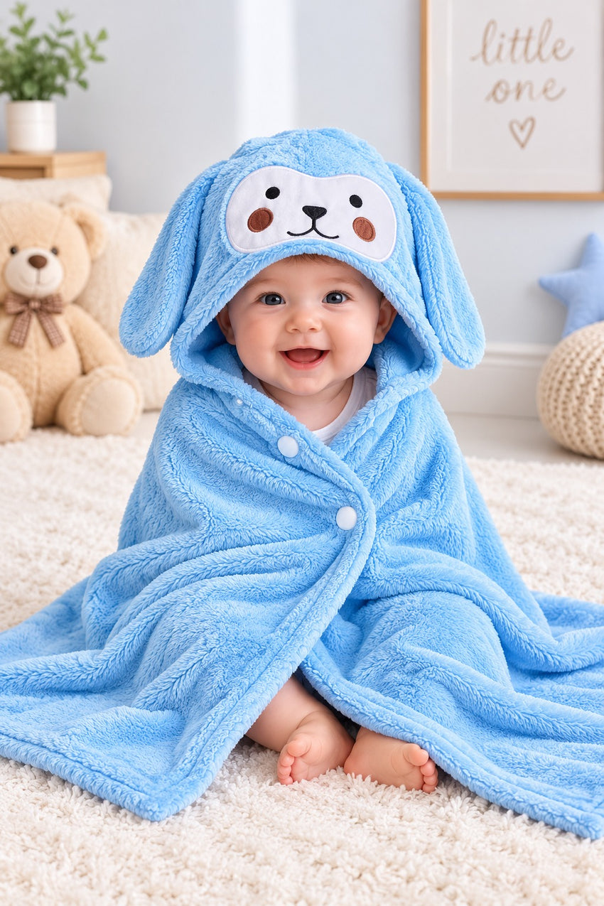 Fluffy Hooded Blanket - Animal Designs