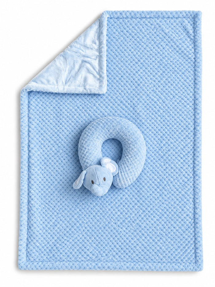 Plush Baby Blanket with Toy