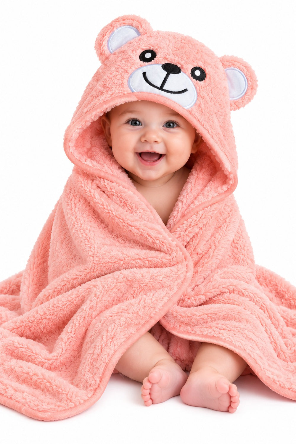 Fluffy Baby Hooded Blanket