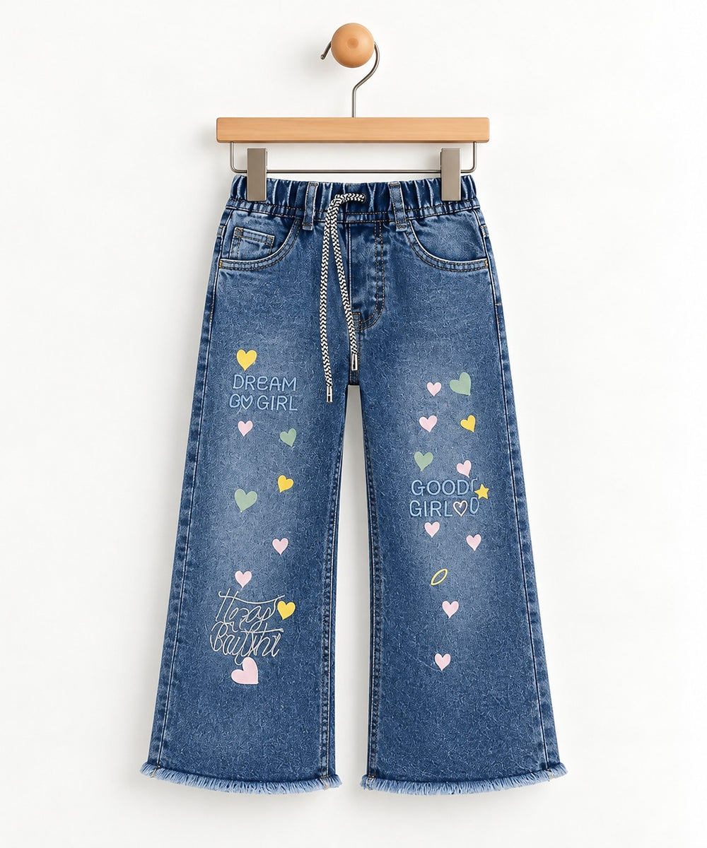 Girls Stylish Wide Leg Pants (3-10Y)