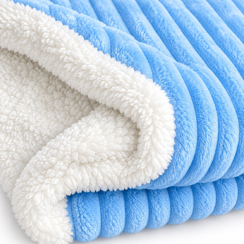 Plush Ribbed Baby Blanket