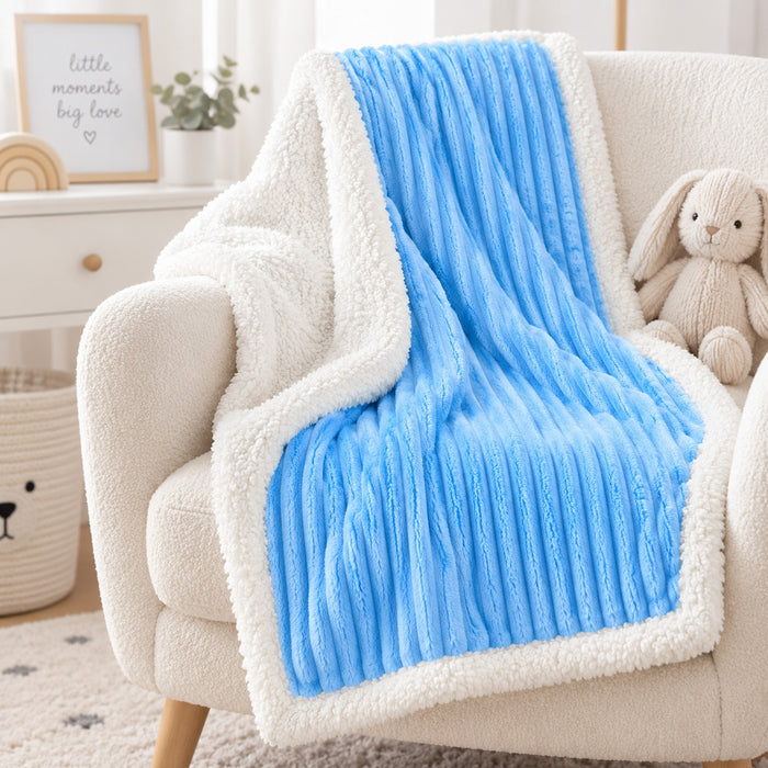 Plush Ribbed Baby Blanket