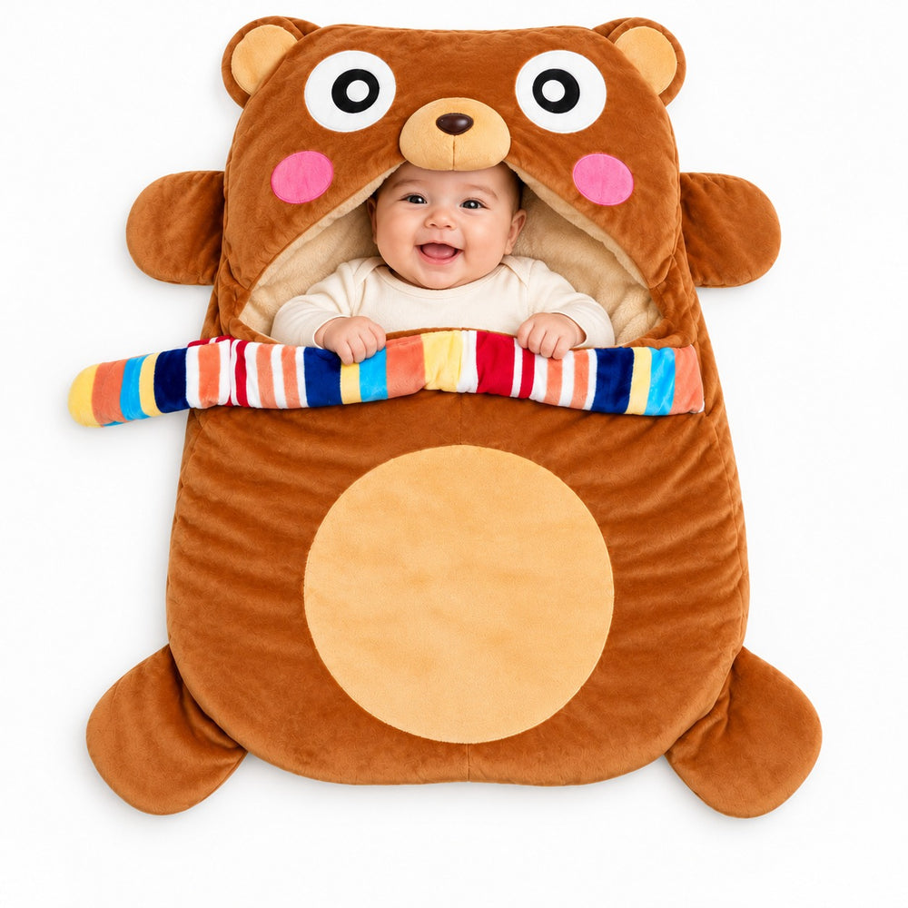 Cute Plush Baby Swaddle Sleeping Sack