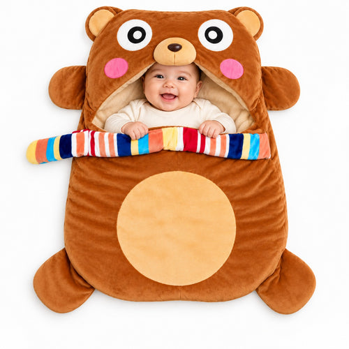 Cute Plush Baby Swaddle Sleeping Sack