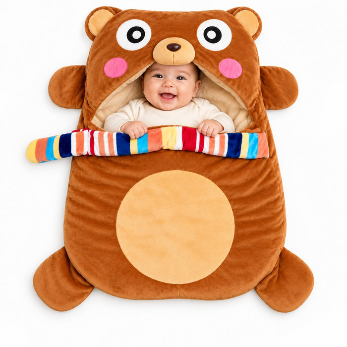 Cute Plush Baby Swaddle Sleeping Sack