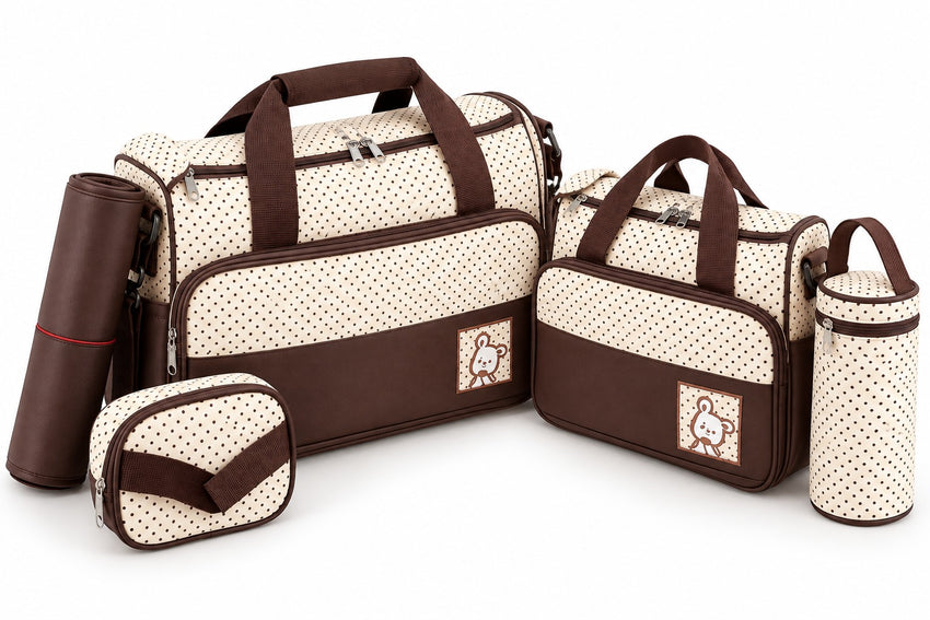 5 Pieces Dotted Bag Set