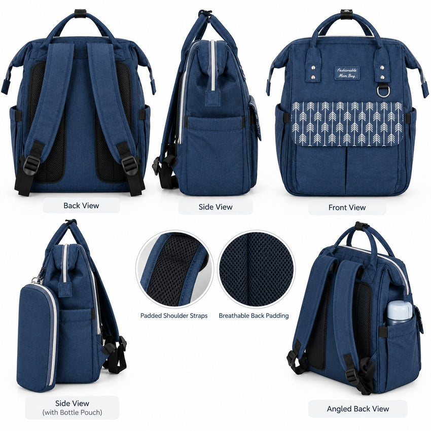 Arrow Print Shoulder 3pc Bag