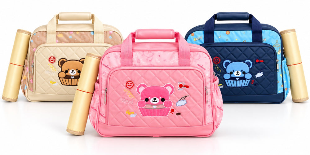 Pink Teddy Embroidery Bag