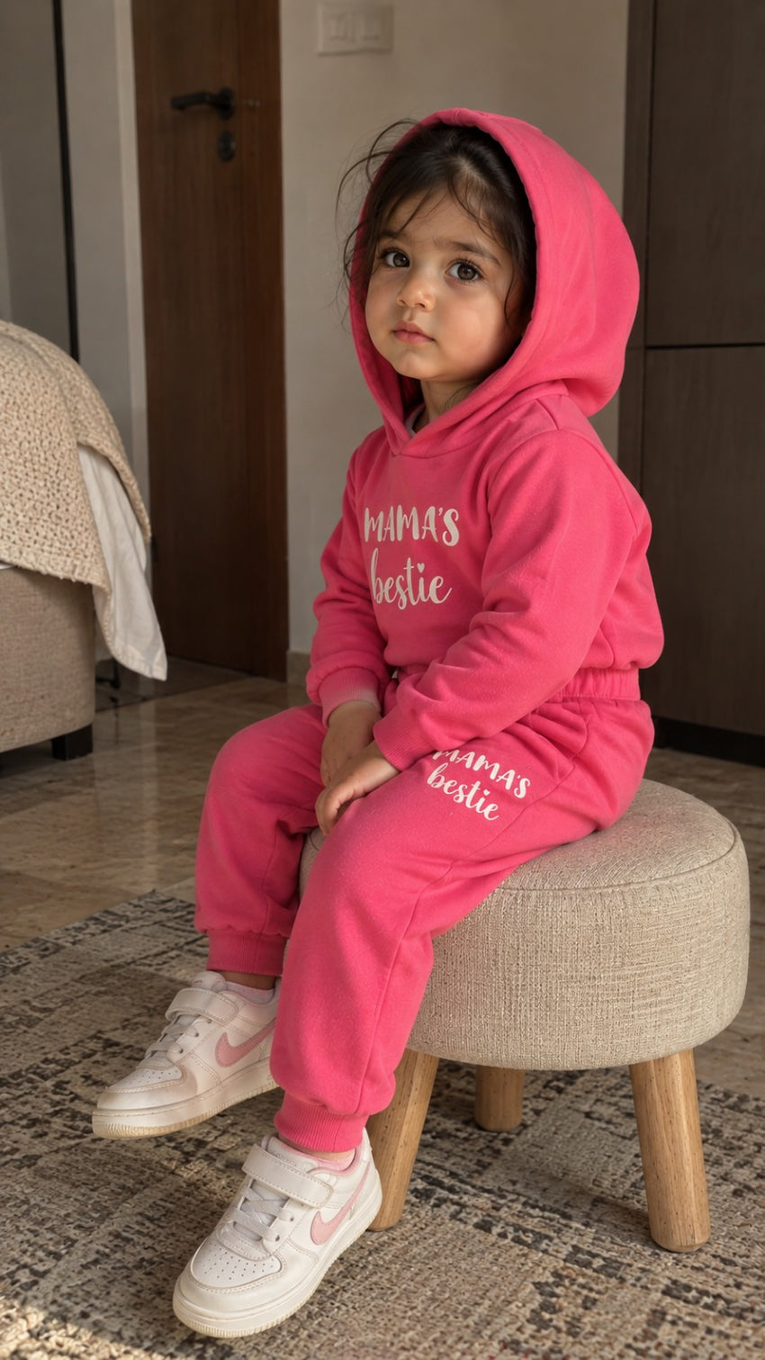 Mama's Bestie Baby Girl Hooded Tracksuit Set (6-36M)
