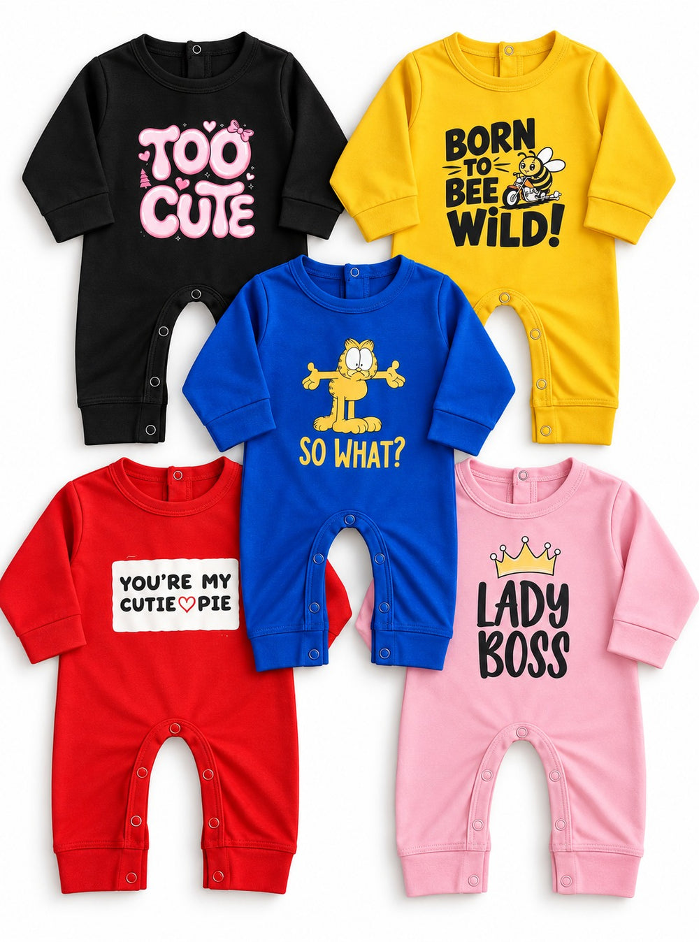 Plain Graphic Full Romper (0-36M)