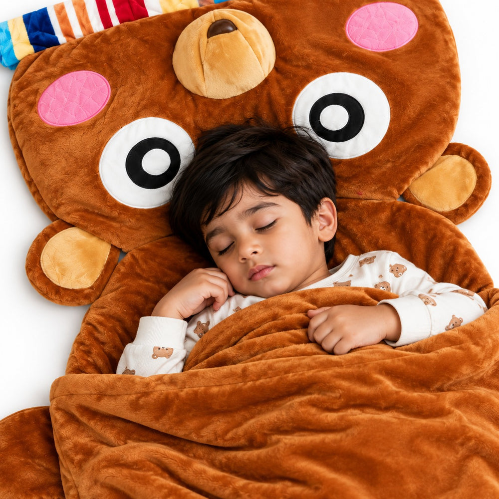 Cute Plush Swaddle Sleeping Sack (1-5Y)