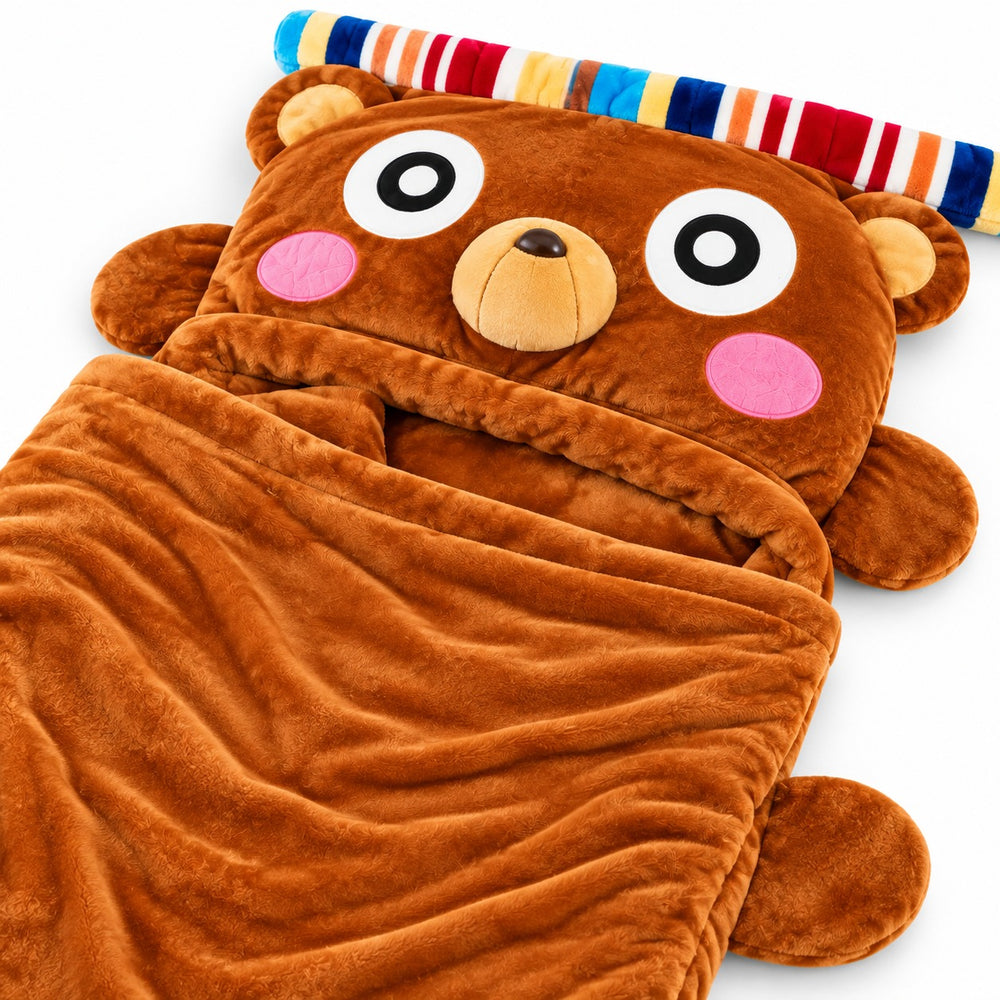 Cute Plush Swaddle Sleeping Sack (1-5Y)