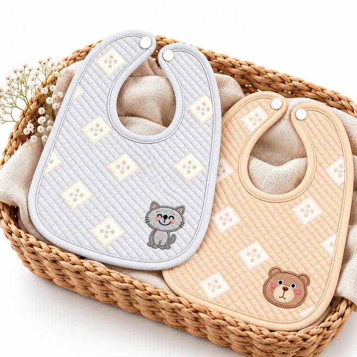 Pack of 2 Quilted Bibs