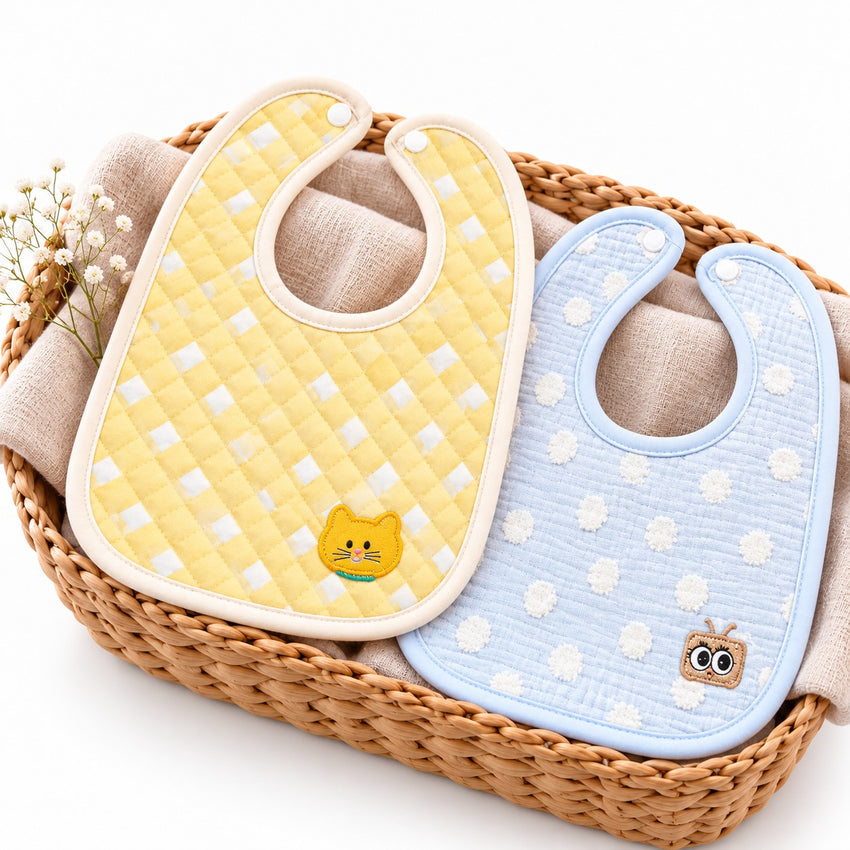 Pack of 2 Quilted Bibs