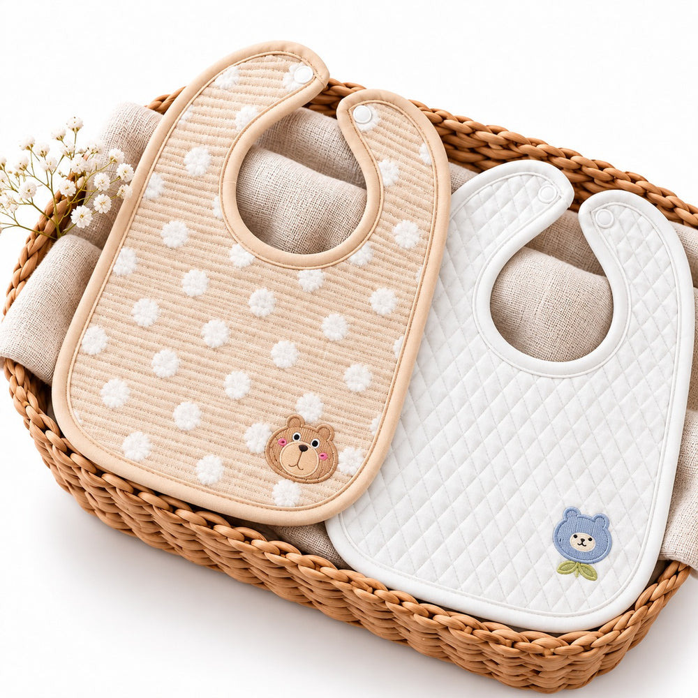 Pack of 2 Quilted Bibs