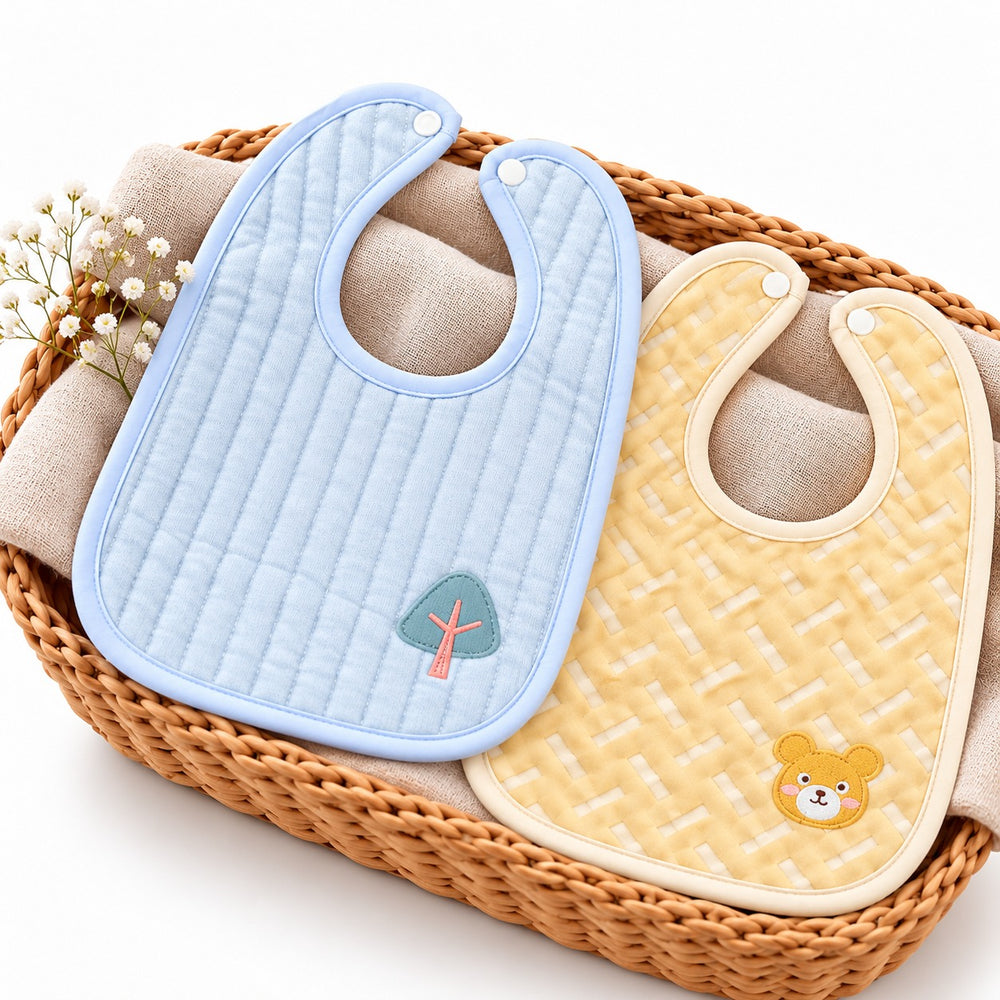 Pack of 2 Quilted Bibs