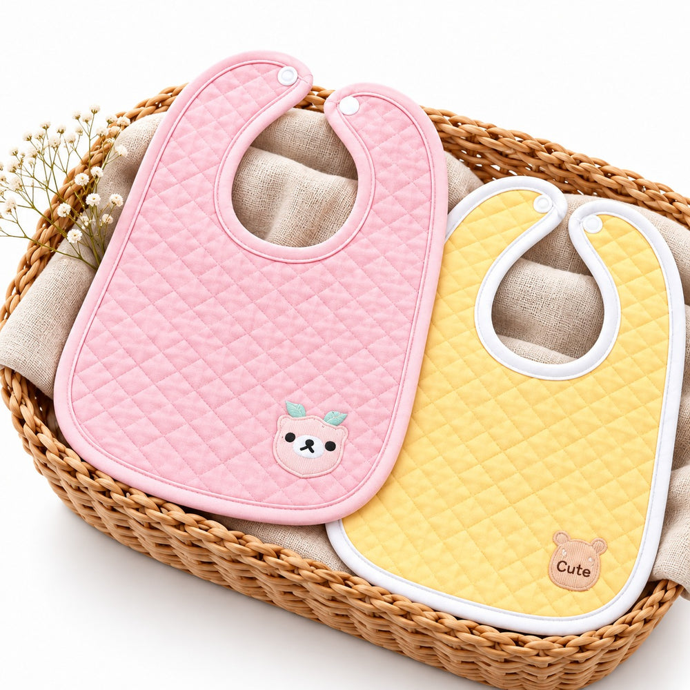 Pack of 2 Quilted Bibs