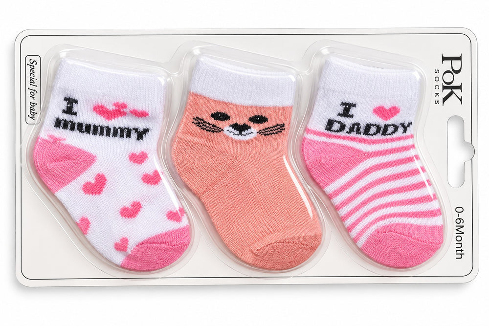 Boy & Girl 3pc Socks (0-6M)