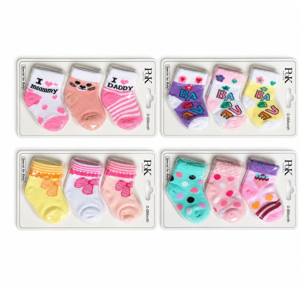 Boy & Girl 3pc Socks (0-6M)