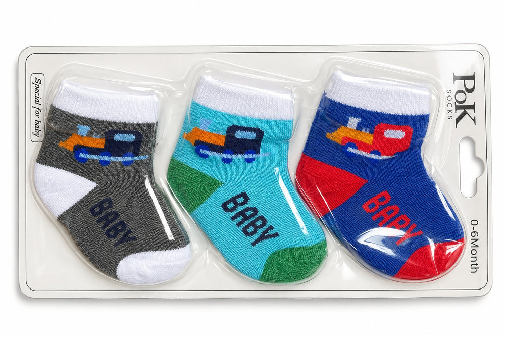 Boy & Girl 3pc Socks (0-6M)