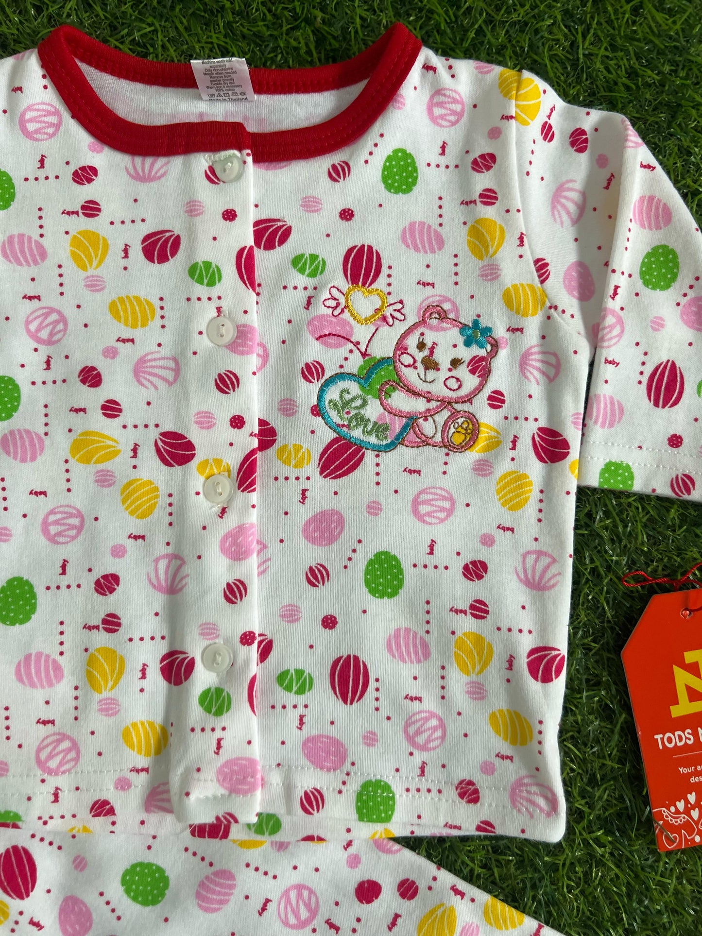 Kitty 2 pc Cotton Dress 0-9M