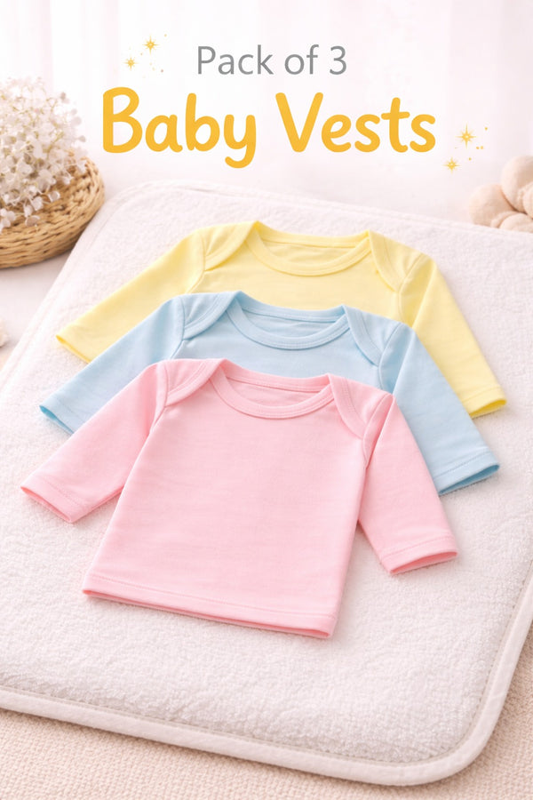 Pack of 3 Baby Vest (0-12M)