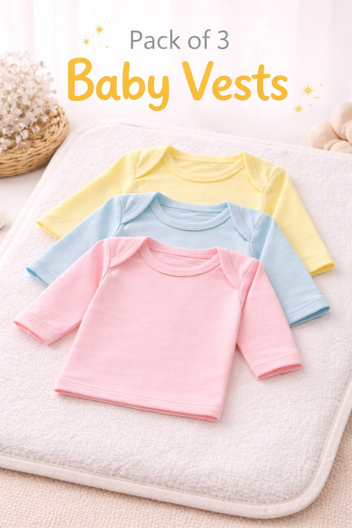 Pack of 3 Baby Vest (0-12M)