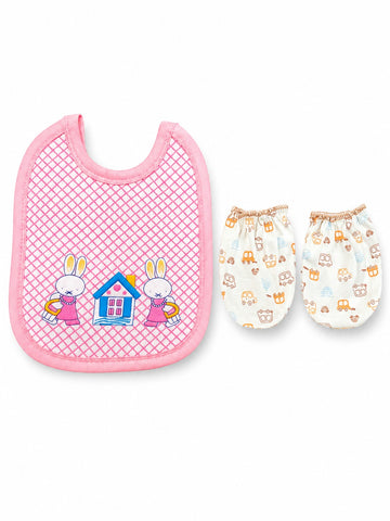 Girls Bib+Mitten