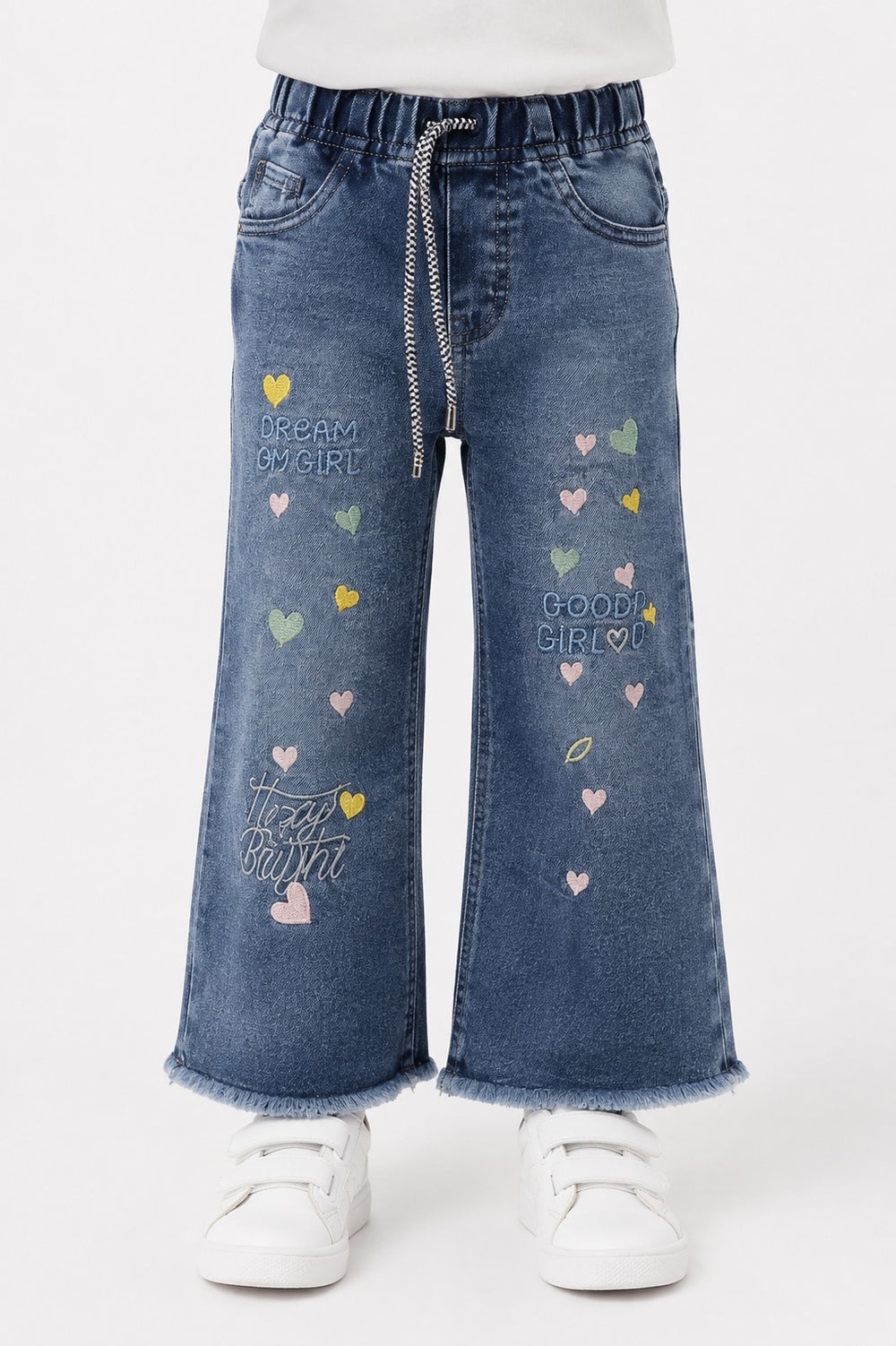 Girls Stylish Wide Leg Pants (3-10Y) - Blue
