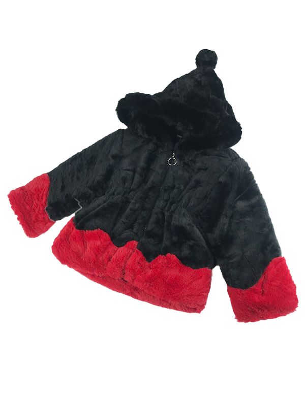 Baby Girl Black Fur Coat