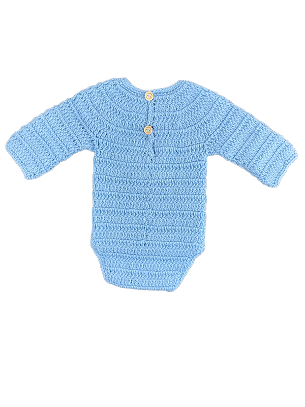 Blue Teddy Crochet Bodysuit