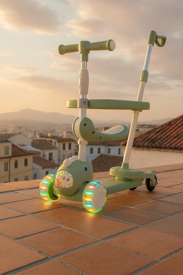 3-in-1 Kids scooty with PU wheels and Safety Handle - BZ-S-668