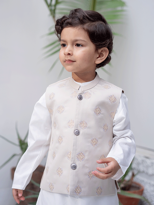 3-pc Eastern Dress waistcoat + Kurta + trouser (6M-7Y)