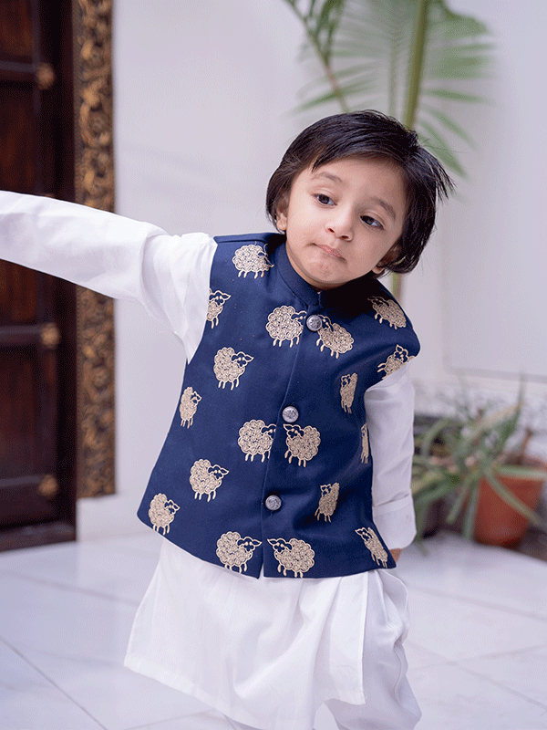 Blue Sheep 3 Piece Eastern Dress  (6-36M)