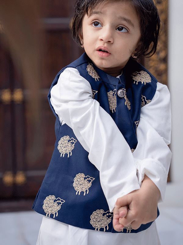 Blue Sheep 3 Piece Eastern Dress  (6-36M)