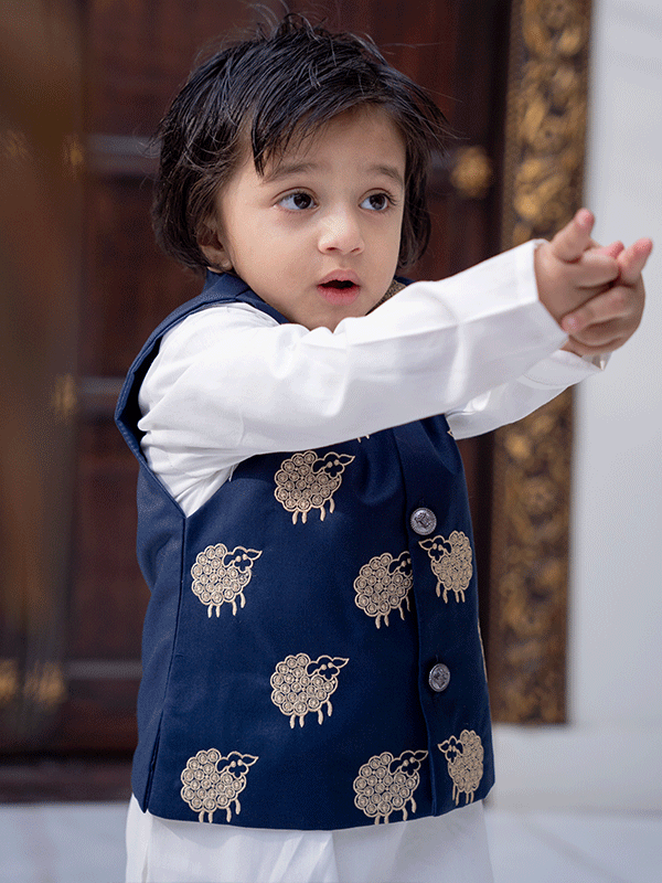 Blue Sheep 3 Piece Eastern Dress  (6-36M)