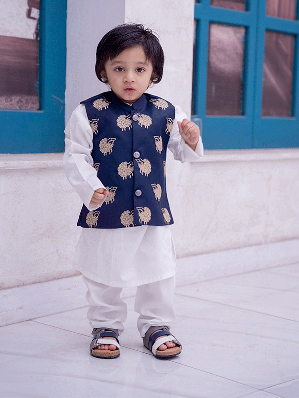 Blue Sheep 3 Piece Eastern Dress  (6-36M)