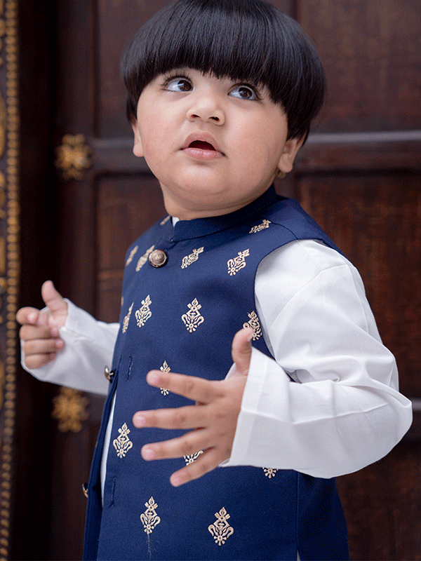 3-pc Eastern Dress waistcoat + Kurta + trouser (6M-7Y)