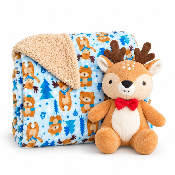 Baby Blanket & Plush Toy Set