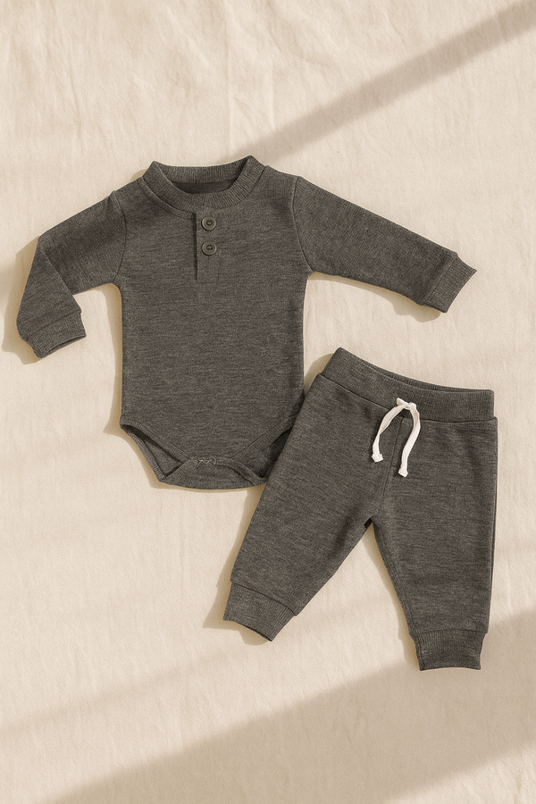 2-pc Ribbed Bodysuit + Trouser Set (3-36M)