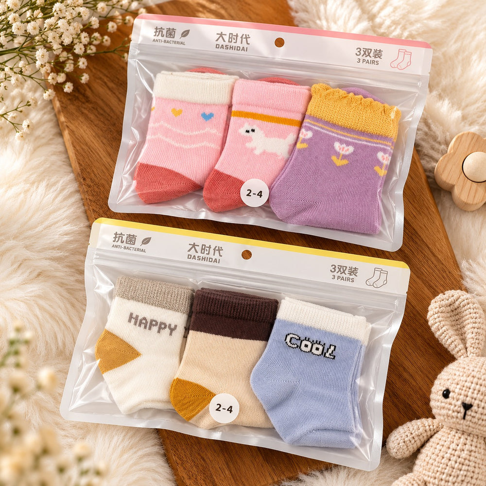 Boy & Girl Socks 3 pc Pack (2-4Y)