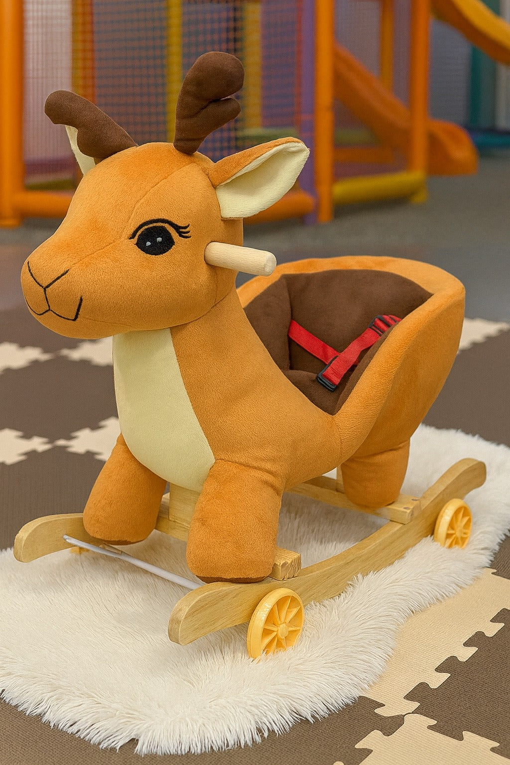 2in1 ride Rocker for Children Brown Deer-BZ