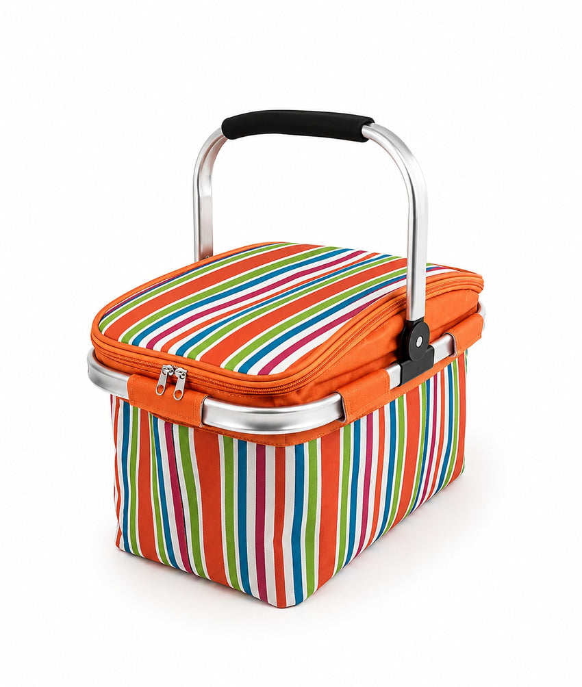 Foldable Portable Insulated Picnic Container - Orange