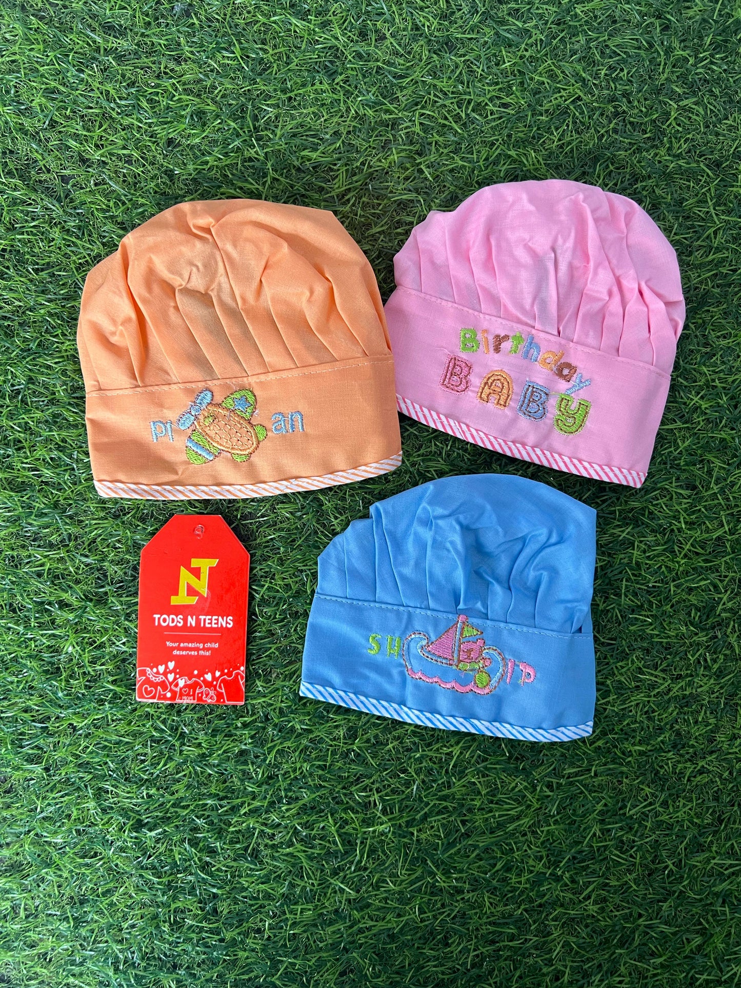 Pack Of 3 Infant Baby Caps (0-3M)