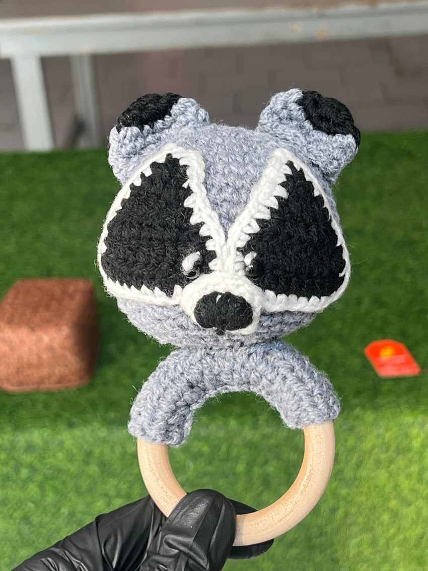 Crochet Rattle - Grey