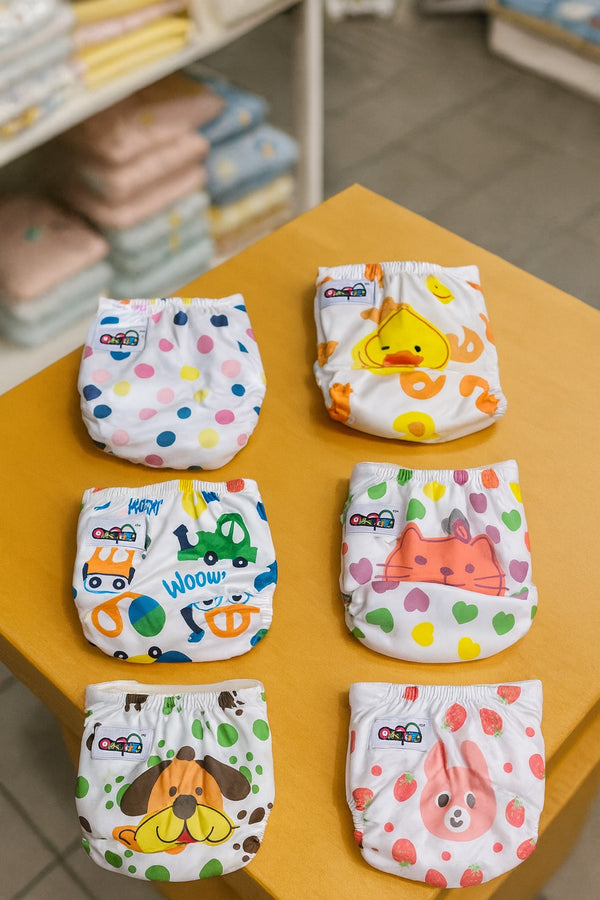 Printed Reuseable Diapers With Linner
