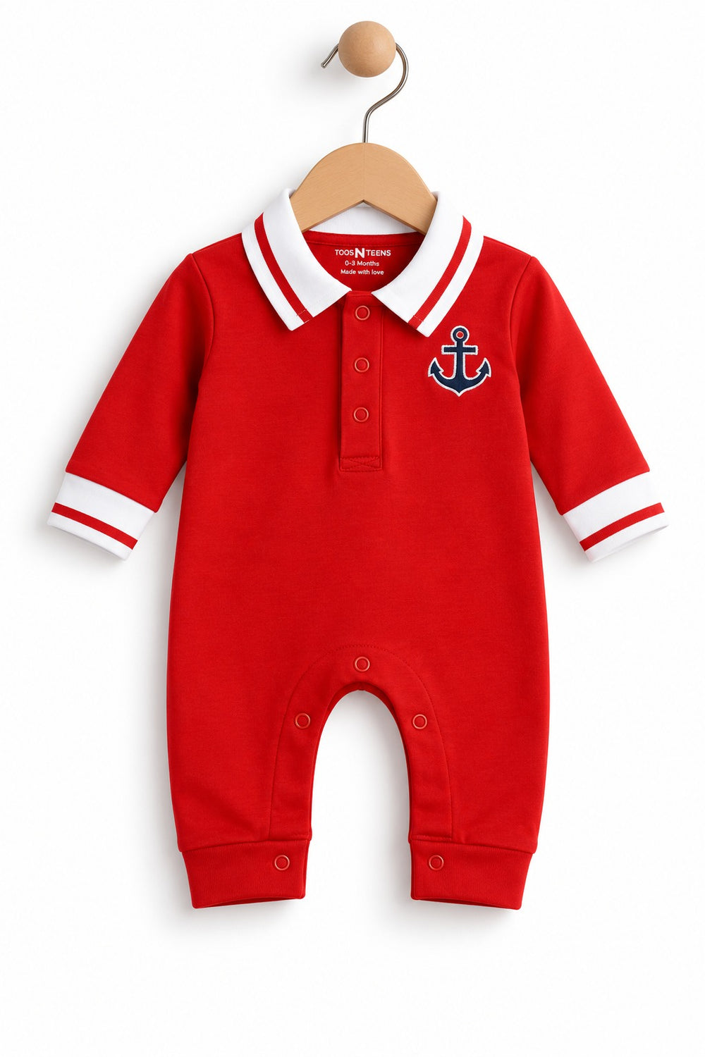 Nautical Baby Boy Polo Romper (0-36M)