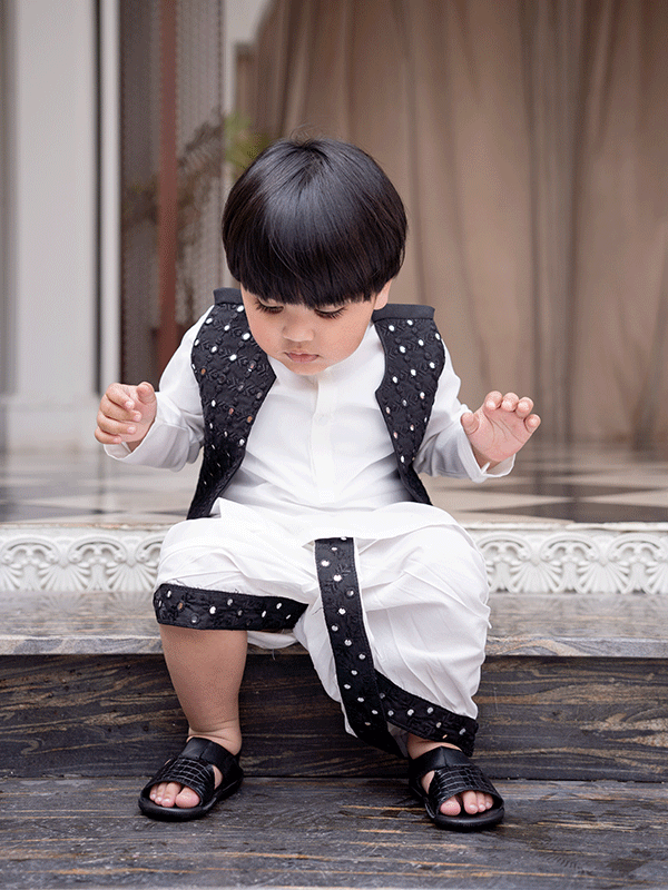 Dhoti + Kurta + Waistcoat 3 Pc 1-3 Years